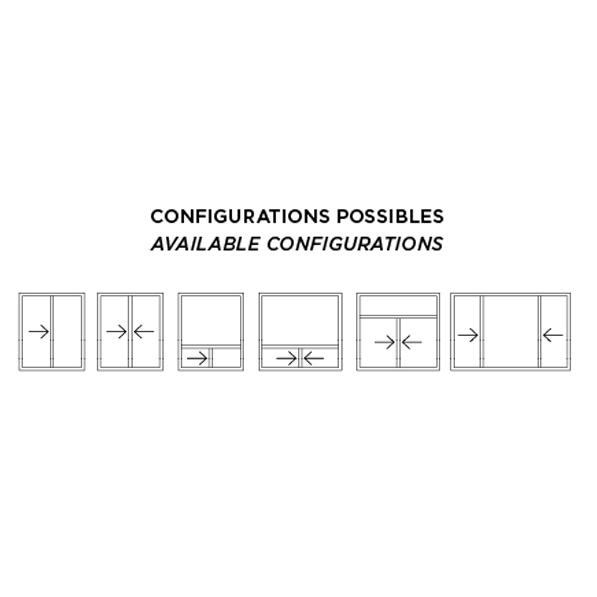 Configuration possibles _ fenêtres coulissante