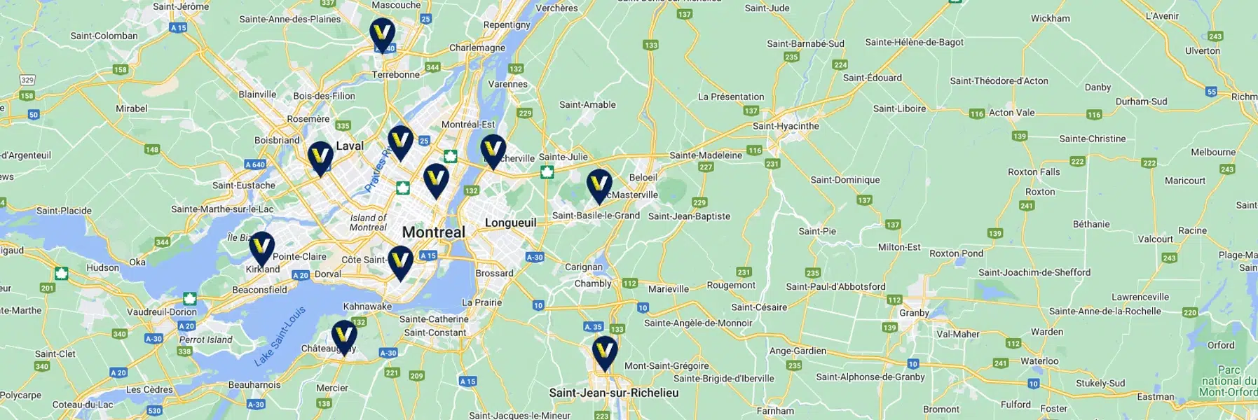 Portes et fenêtres Verdun carte succursales