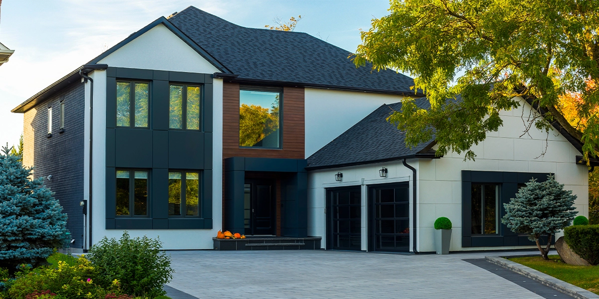 Maison avec double et triple vitrage